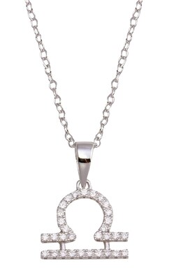 Parikhs Zodiac 925 Sterling Necklace - Libra