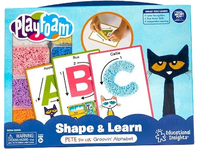 Educational Insights Playfoam Shape & Learn Pete the Cat Grooving Alphabet Set (3550)