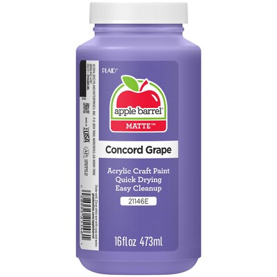 Apple Barrel Acrylic Paint Matte, 16oz., Concord Grape, 3/Pack(APP21146E-3)
