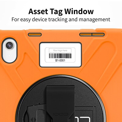 CODi Rugged iPad 11" (A16/11th Gen) & iPad 10.9" (10th Gen) Case with Integrated Screen Protector, Orange (C30705069IS)