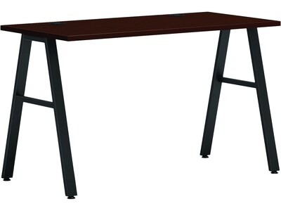 HON Mod 48W Writing Desk, Traditional Mahogany (HLPL4824TM1ALEGBLK)