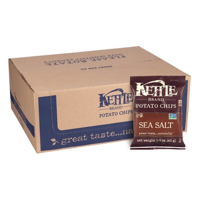 Kettle Brand Gluten Free Sea Salt Potato Chips, 1.5 oz., 24/Box (220-02567)