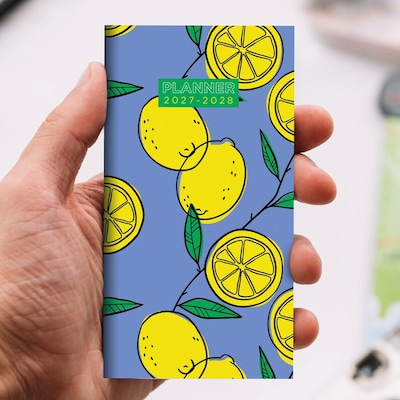 2027 TF Publishing Lemons 3.5" x 6.5"  Monthly Standard Planner, Paperboard Cover, Multicolored (27-7024)