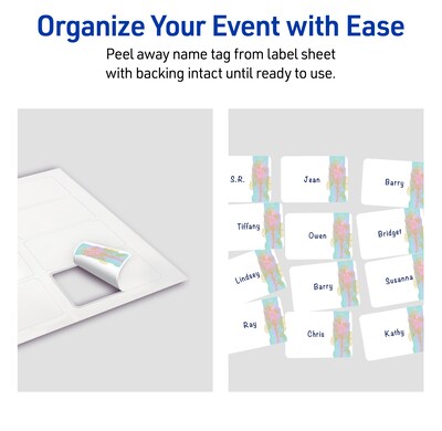 Avery Laser/Inkjet Rectangle Multipurpose Labels, 2-1/3" x 3-3/8", White, 80/Pack (S00-EVS)