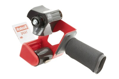 Scotch Heavy Duty Packaging Tape Dispenser, 2" Wide, Red (MMMST181)