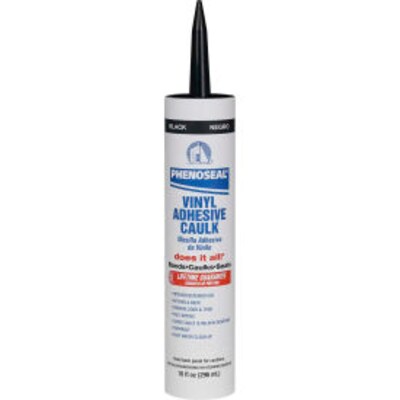 Dap PHENOSEAL Does It All Vinyl Adhesive Caulk, Black, 10 oz., 12/Pack (B2321322)