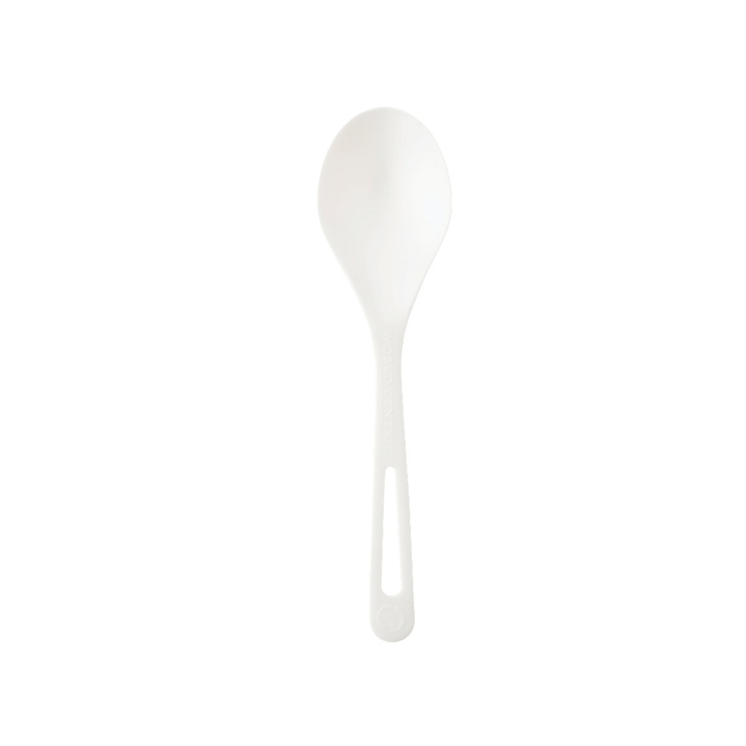 World Centric Compostable Plastic Soup Spoons, Heavy-Weight, White, 2/Carton (WORSOPSB)
