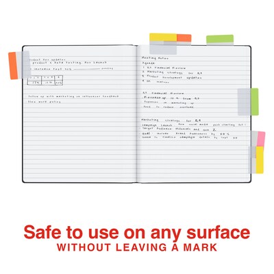 Staples Tabs, 2" Wide, Assorted Colors, 24 Tabs/Pack (ST62898)