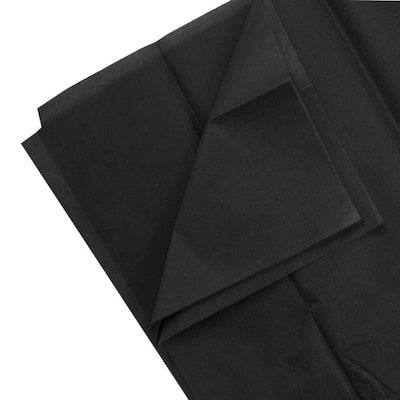 JAM Paper 20" x 26" Tissue Paper, Black, 20 Sheets/Pack (1152348A)