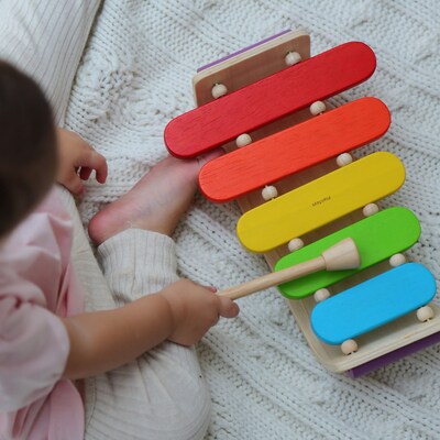 PlanToys Wooden Oval Xylophone Musical Toy (PTS6405)