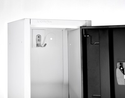 AdirOffice 72'' 2-Tier Black Storage Locker (629-202-BLK)