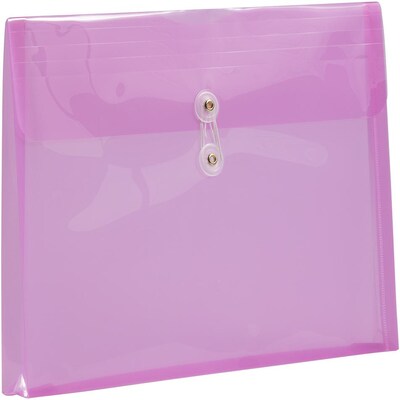 JAM Paper Premium Plastic Document File, Letter, Lavender Purple, 3/Pack (12413376X3)