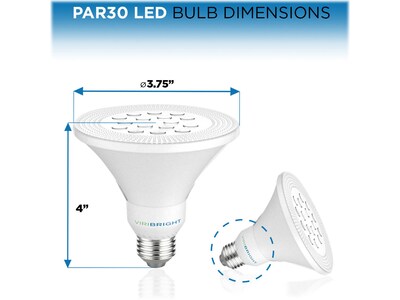 Viribright 9-Watt Cool White LED Floodlight Bulb, 4/Box (754608-4)