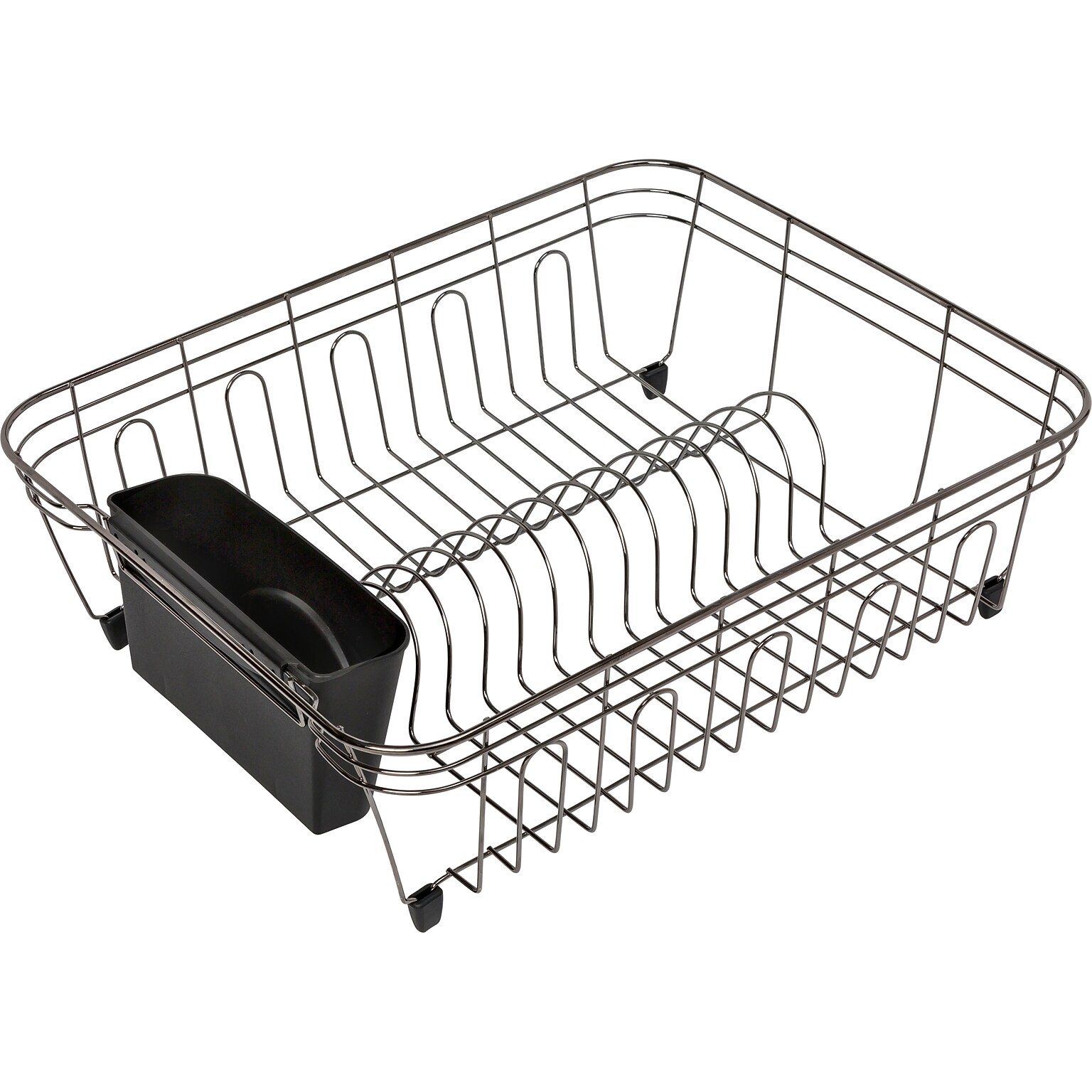 Honey-Can-Do Metal Dish Rack, Chrome/Black (KCH-07662)