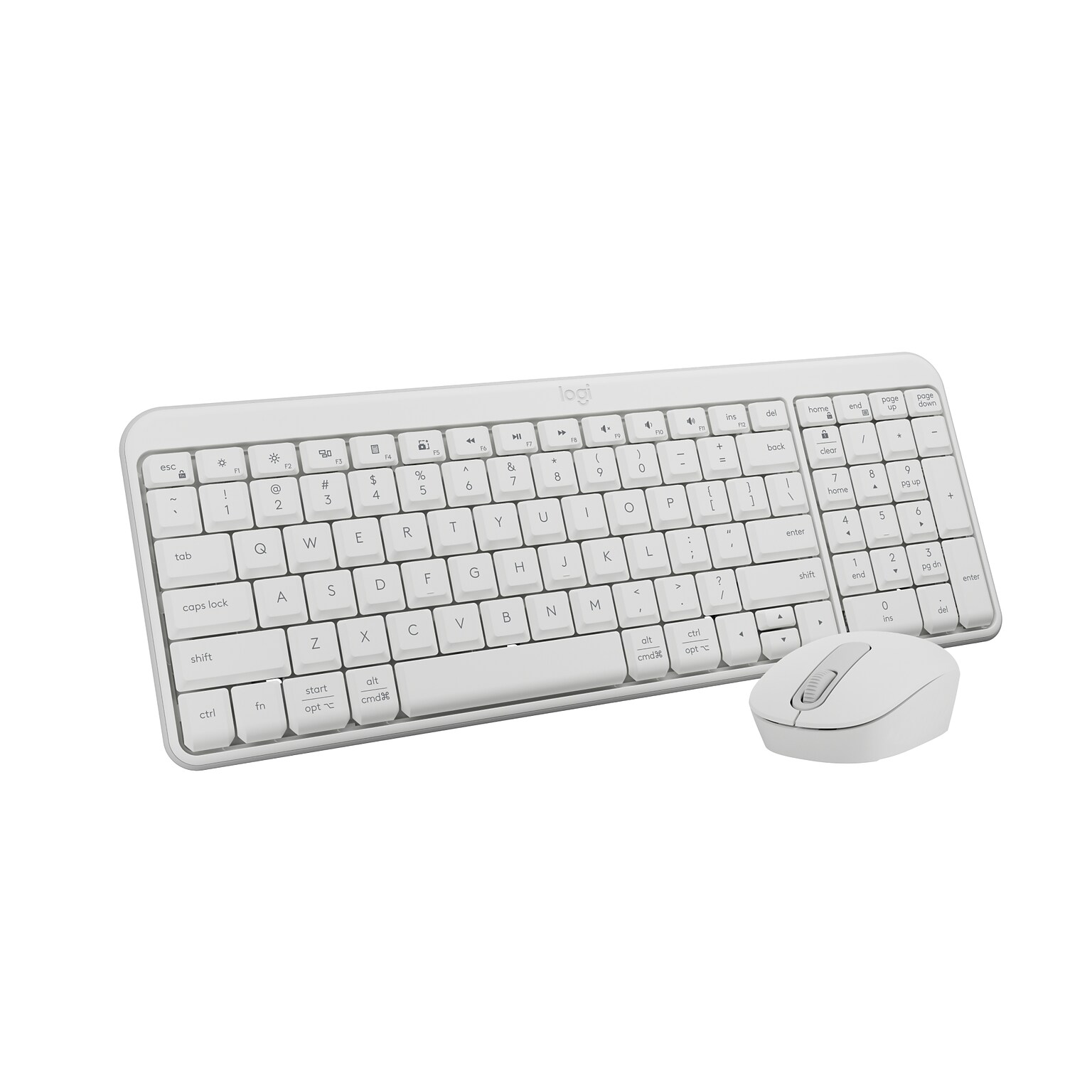 Logitech MK250 Wireless Ergonomic Keyboard and Optical Mouse Combo, White (920-013511)