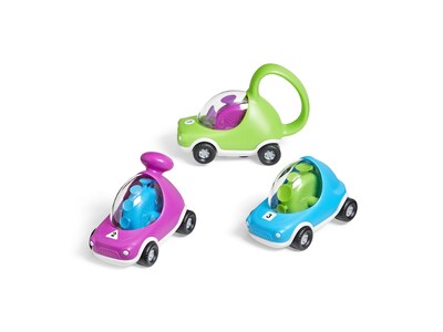 hand2mind Popping Fidget Cars, Assorted Colors, 3/Set (95428)