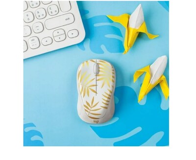 Logitech M317C Limited Edition Wireless Ambidextrous Optical 2.4 GHz Mouse, Bamboo Dream (910-006612)