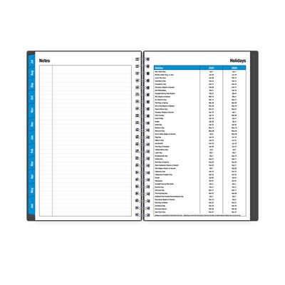 2025-2026 Blue Sky Collegiate 5" x 8" Academic Year Weekly & Monthly Planner, Plastic Cover, Gray (100139-A26)