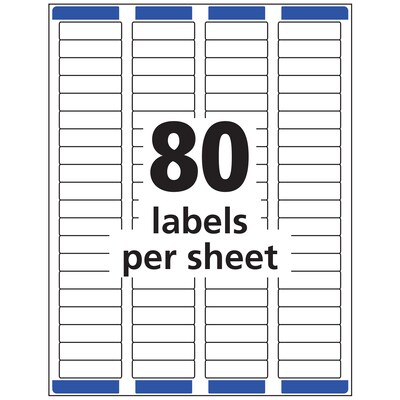 Avery Easy Peel Inkjet Return Address Labels, 2/3" x 1-3/4", Clear, 2,000 Labels/Pack (8667)