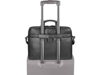 Solo New York Murray Vinyl Briefcase, Laptop Compatible, Black (VNL100-4)