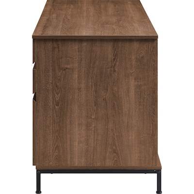 Lorell SOHO  55" W Desk with Side-Drawers, Walnut (LLR97615)
