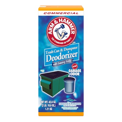 Arm & Hammer Powdered Trash Can and Dumpster Deodorizer, Unscented, 42.6 Oz. (3320084116)