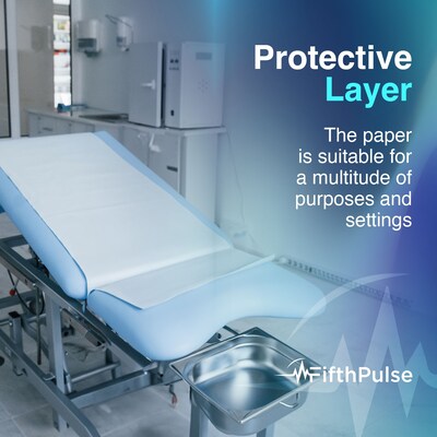 FifthPulse Exam Table Paper, 17 in. x 125 ft., White, 12 Rolls (FMN100721)