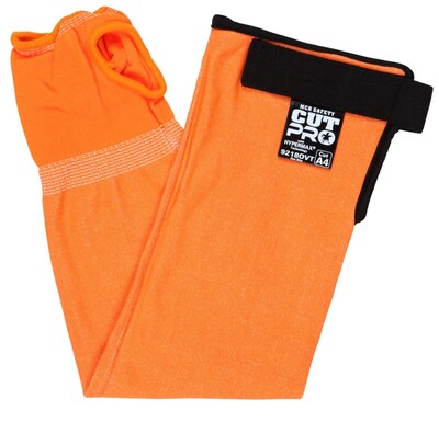 MCR Safety Cut Pro Sleeve 13-Gauge HyperMax Hi-Visibility Adjustable Hook and Loop Bicep, 18 inched, Orange (92180VT)