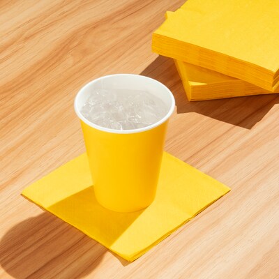 Creative Converting Touch of Color Paper Cups, School Bus Yellow, 240/Carton (561021B)