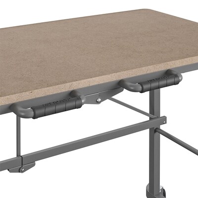 Cosco Portable Folding Work Desk w/ MDF Work Top, 350 lb. Capacity, Brown (66720DKG1E)