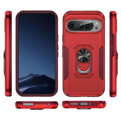 SaharaCase Raider Series Heavy-Duty Case for Google Pixel 9 and 9 Pro, Viper Red, (CP00604)