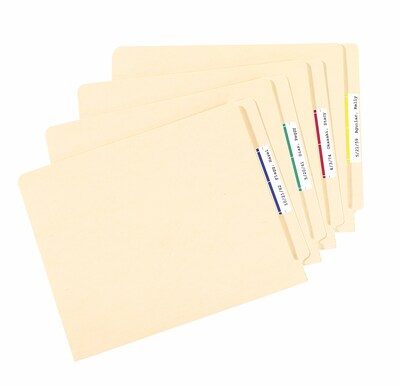 Avery Sure Feed Laser/Inkjet File Folder Labels, 2/3" x 3-7/16", Assorted, 750 Labels/Pack (6466)