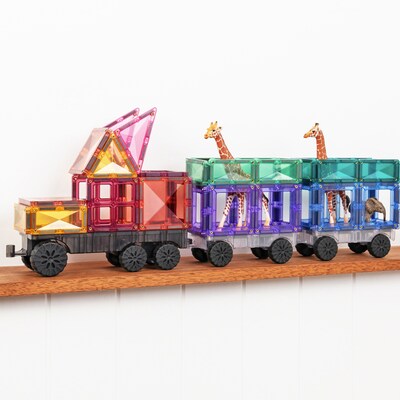 Connetix Magnetic Tiles Pastel Transport Pack, 50 Pieces (CNTP00050TR)