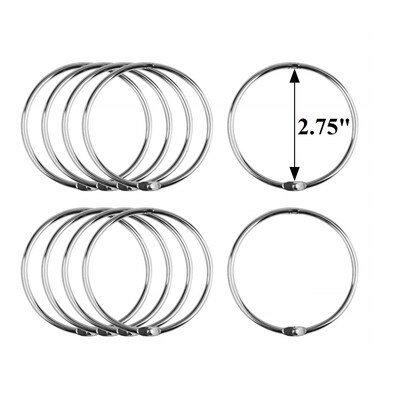 NAHANCO Metal Display Ring, 2.25" Capacity, Silver, 100/Pack (DISPLAYRING)