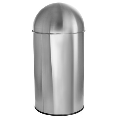 Elama Stainless Steel Indoor Trash Can with Swing Lid, 13 Gallon, Silver (938120088M)