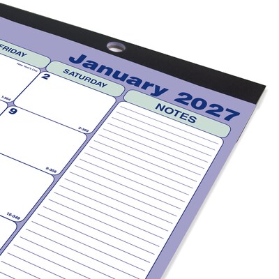 2027 Brownline Classic 17.75 x 10.875 Monthly Desk Pad Calendar, Blue/White (C181700-27)