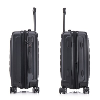 US Army FOX PRO 20" Hardside Carry-On Suitcase, 4-Wheeled Spinner, TSA Checkpoint Friendly, Black (USLFPRO00S-BLK)