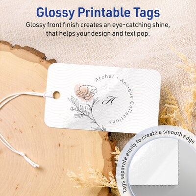 Avery 2 x 3-1/2  Blank Price & Merchandise Tags, White, 200/Carton (95323-GWT25)