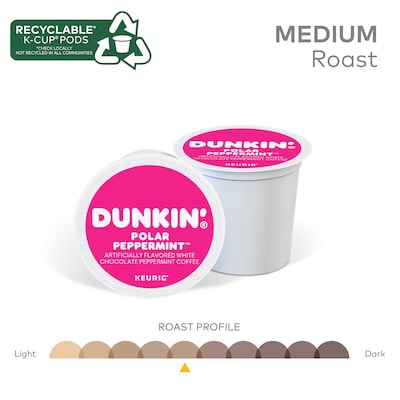 Dunkin' Polar Peppermint White Chocolate Coffee Keurig® K-Cup® Pods, Medium Roast (5000358858)