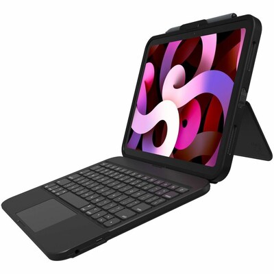 ZAGG Tough Keys Polycarbonate 10.9 Keyboard Case for Apple iPad, 10th Generation, Black (103116125)