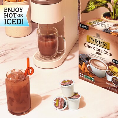 Twinings Chocolate Chai Latte Black Tea, Keurig® K-Cup® Pods, 22/Box (F18309)