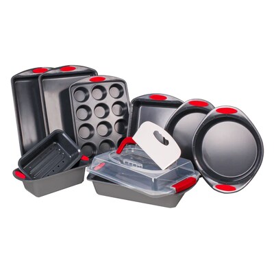 BergHOFF 11 pc Bakeware Set Perfect Slice Grey/Red