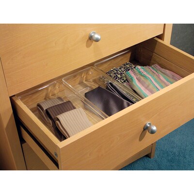 iDESIGN 3-Piece Plastic Drawer Organizer, Clear (28002M3)