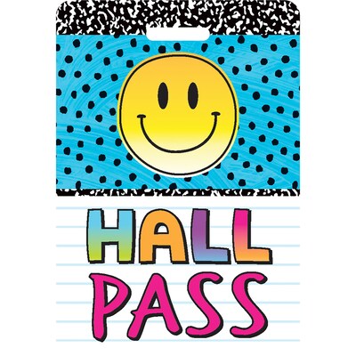 Teacher Created Resources Brights 4Ever Hall Pass with Lanyard, 4/Pack, 3 Packs (TCR20322-3)