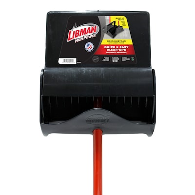 Libman Broom with Dustpan, Black/Red, 2/Carton (919)
