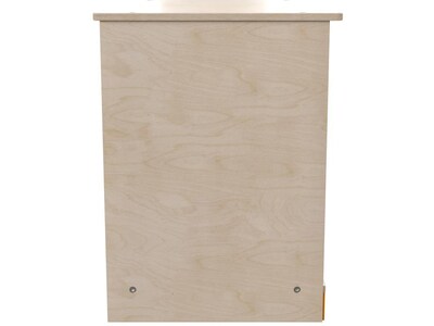 Flash Furniture Bright Beginnings Kids' 2-Shelf Kitchen Cabinet, Brown/Orange (MK-ME03539-GG)