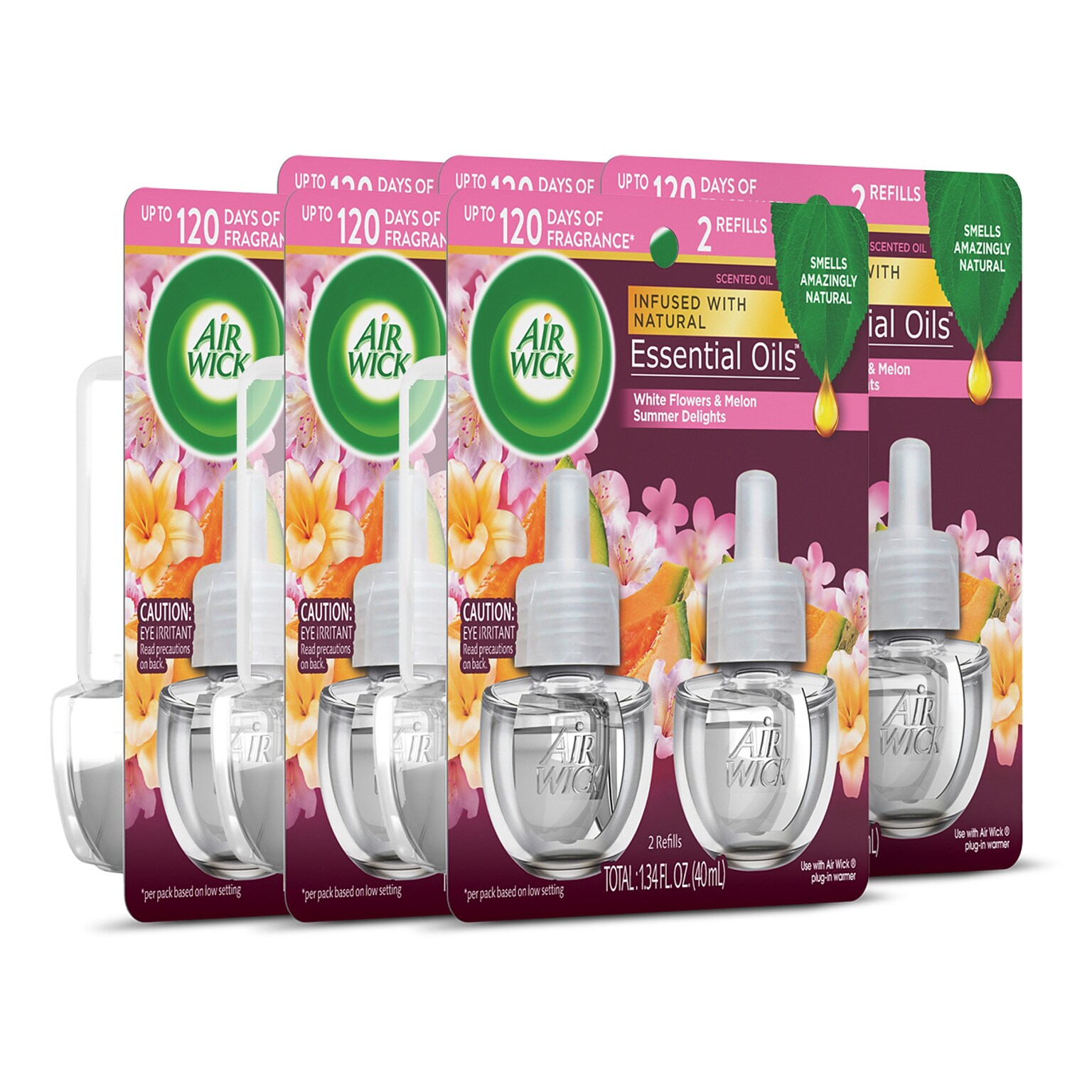 Air Wick Life Scents Scented Oil Refill, Summer Delights, 4/Pack (6233891112CT)
