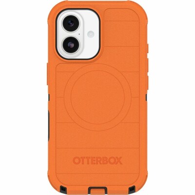 OtterBox Defender Series Pro MagSafe Phone Case for iPhone 17, Shock Absorbing, HiVis Orange (77-99753)