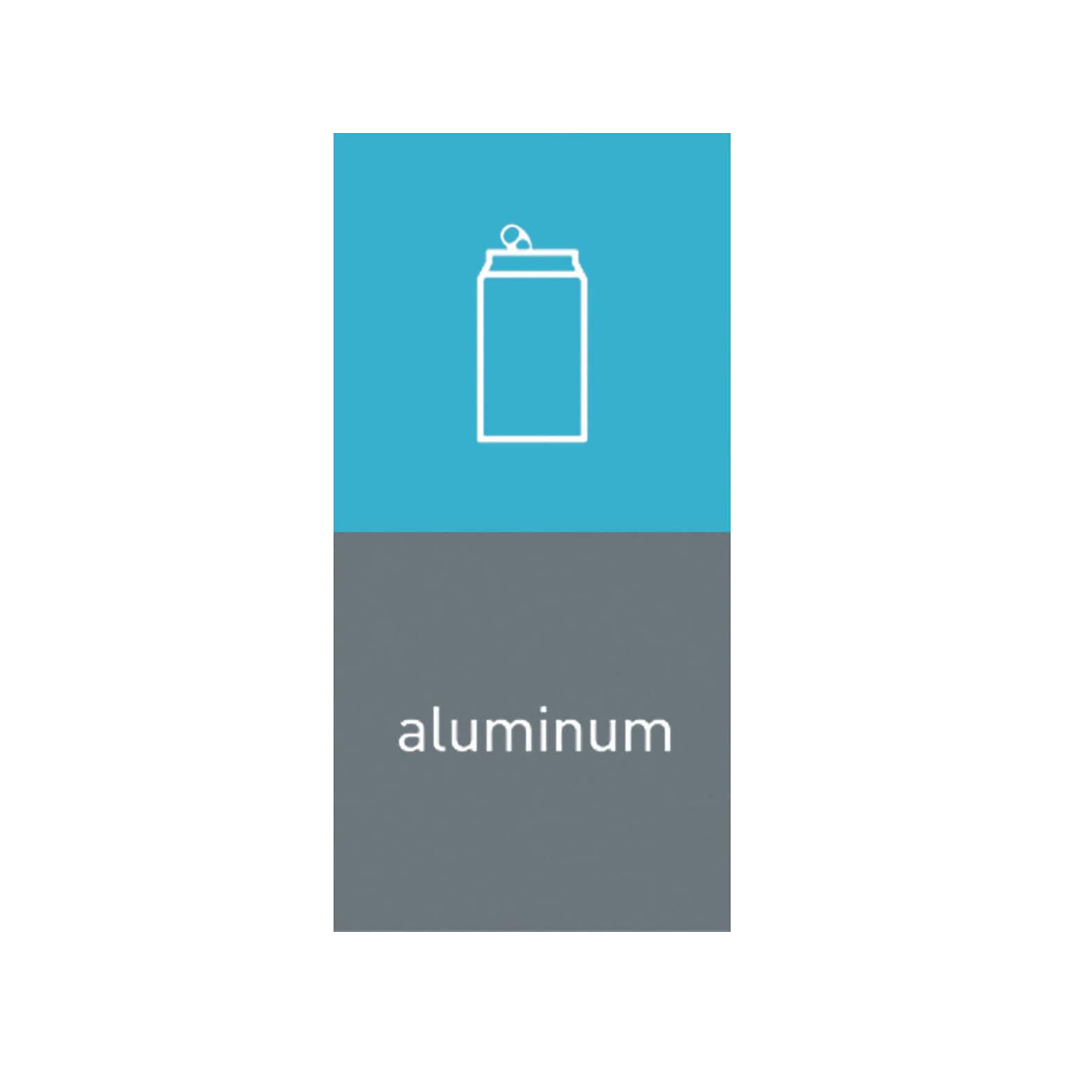 simplehuman Aluminum Magnetic Sorting Label, 8 x 4, Blue/Gray, 2/Pack (KT1172)