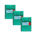 Pukka Pad Metallic Jotta Professional Notebooks, 6.9 x 9.8, College Ruled, 100 Sheets, Green, 3/Pa